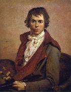 Jacques-Louis  David Self portrait oil